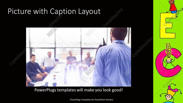 Picture with Caption presentation slide layout