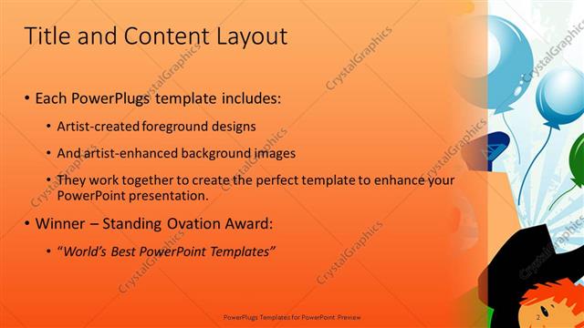 Title and Content presentation slide layout