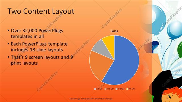 Two Content presentation slide layout