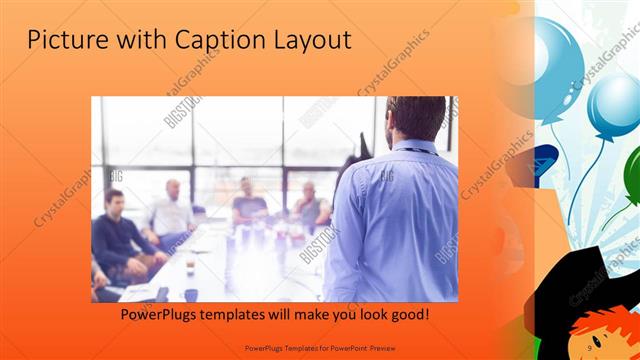Picture with Caption presentation slide layout