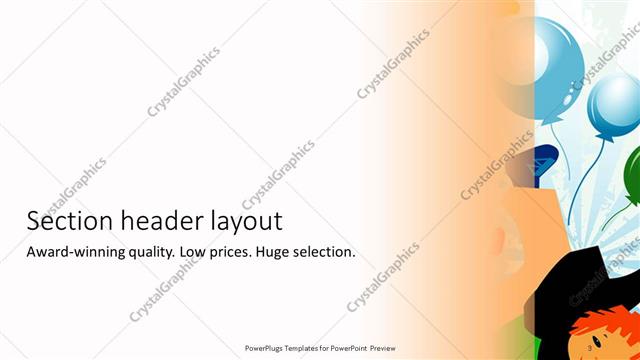 Section Header presentation slide layout