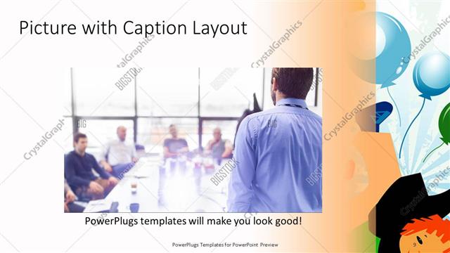 Picture with Caption presentation slide layout