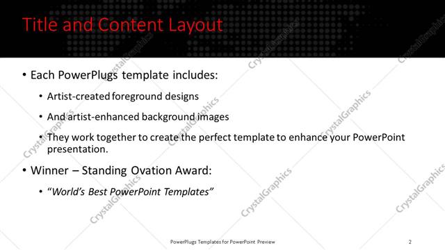 Title and Content presentation slide layout