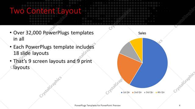 Two Content presentation slide layout