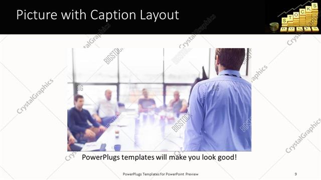 Picture with Caption presentation slide layout