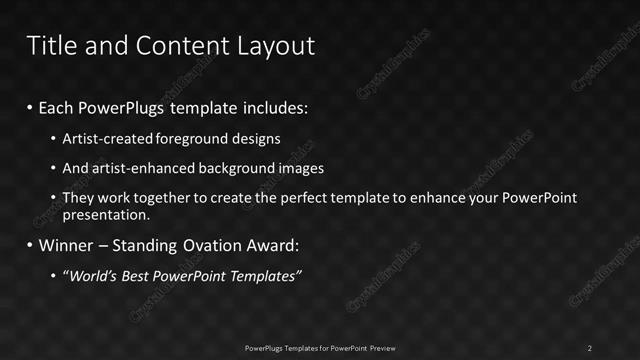 Title and Content presentation slide layout