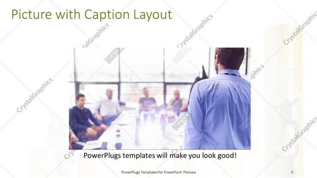 Picture with Caption presentation slide layout