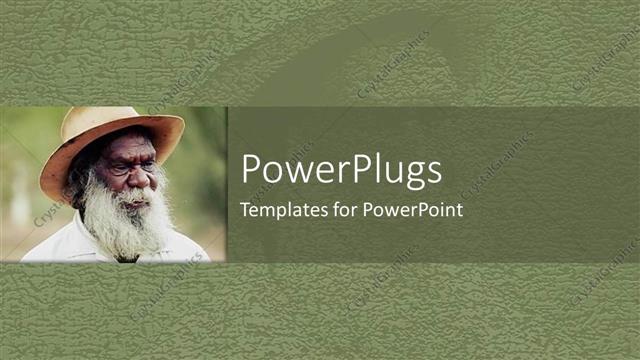  Presentation with black man - An ash colored background with an elderly black man