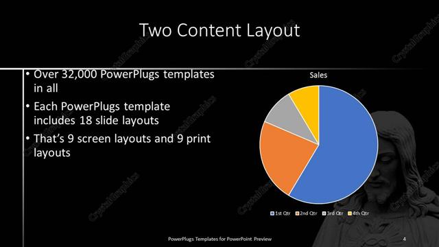 Two Content presentation slide layout