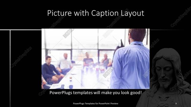 Picture with Caption presentation slide layout