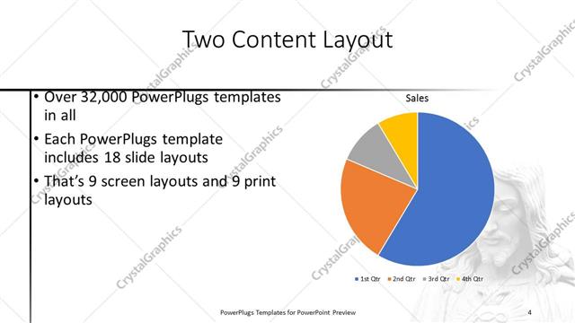 Two Content presentation slide layout