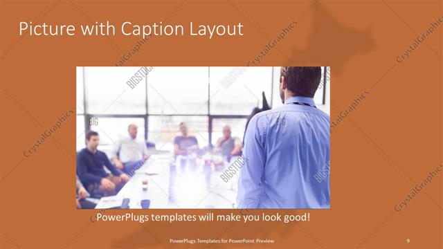 Picture with Caption presentation slide layout