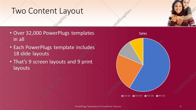 Two Content presentation slide layout