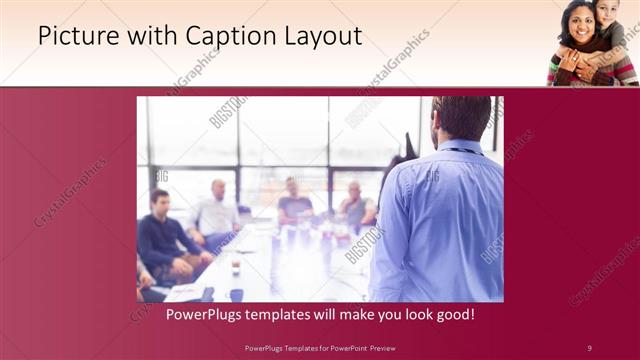 Picture with Caption presentation slide layout
