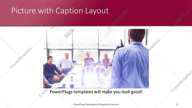 Picture with Caption presentation slide layout
