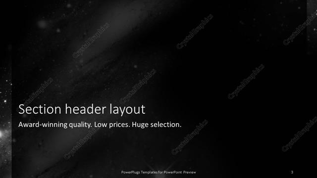 Section Header presentation slide layout