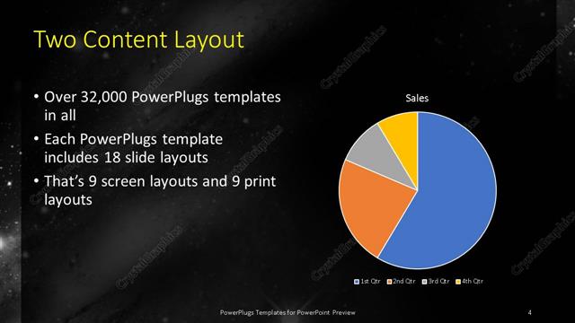 Two Content presentation slide layout