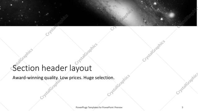 Section Header presentation slide layout