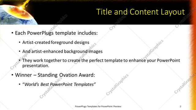 Title and Content presentation slide layout