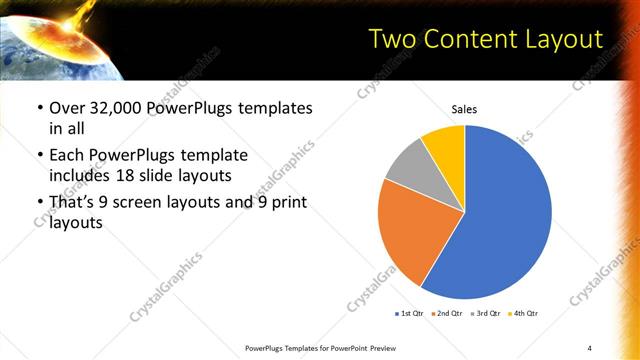 Two Content presentation slide layout