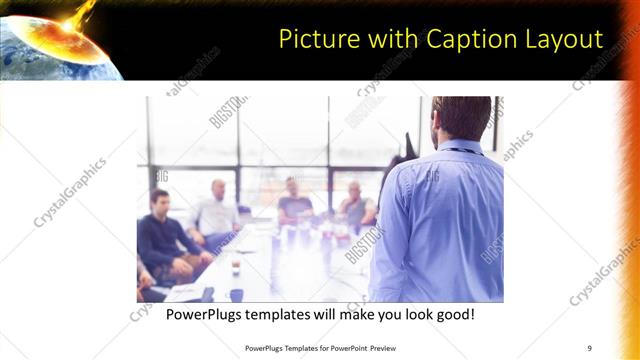 Picture with Caption presentation slide layout