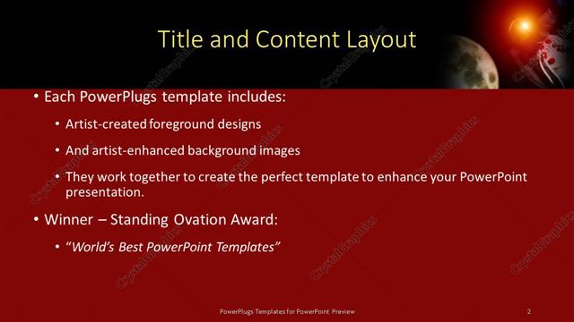 Title and Content presentation slide layout