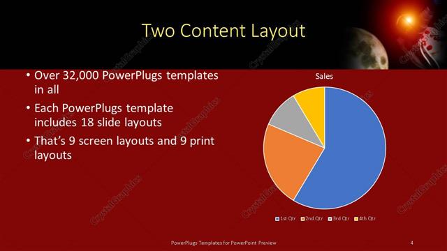 Two Content presentation slide layout