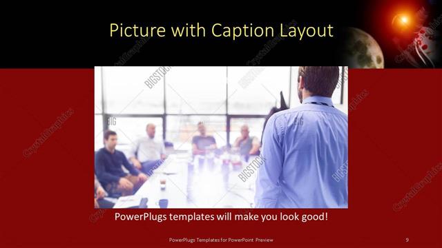 Picture with Caption presentation slide layout