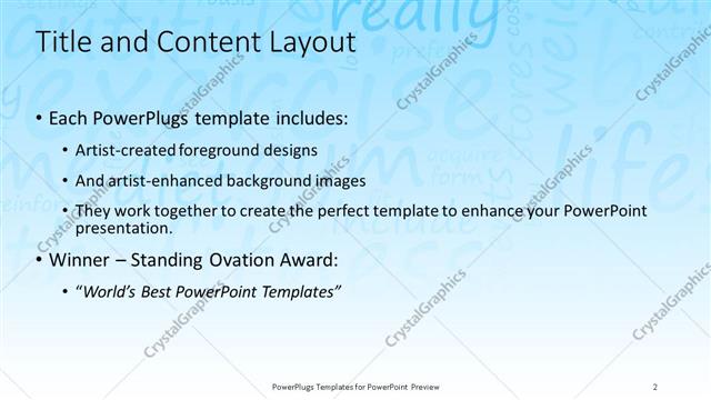 Title and Content presentation slide layout