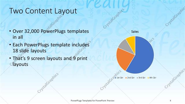 Two Content presentation slide layout