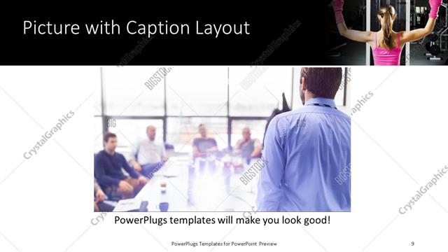 Picture with Caption presentation slide layout