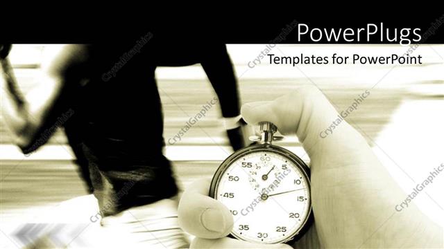  Presentation with timeline - Athletic race with runner in background and official with stopwatch?