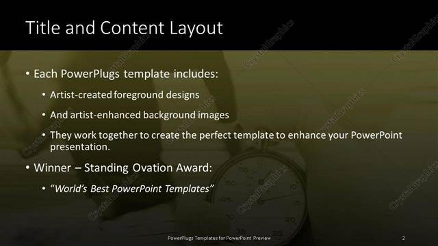 Title and Content presentation slide layout