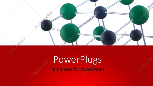  Presentation with network - Atomic structure on display over white background