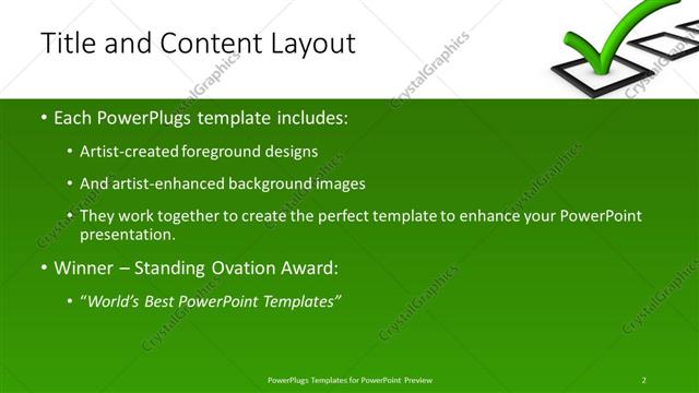 Title and Content presentation slide layout