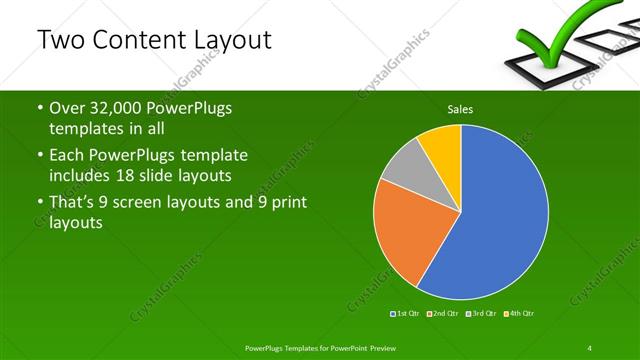 Two Content presentation slide layout