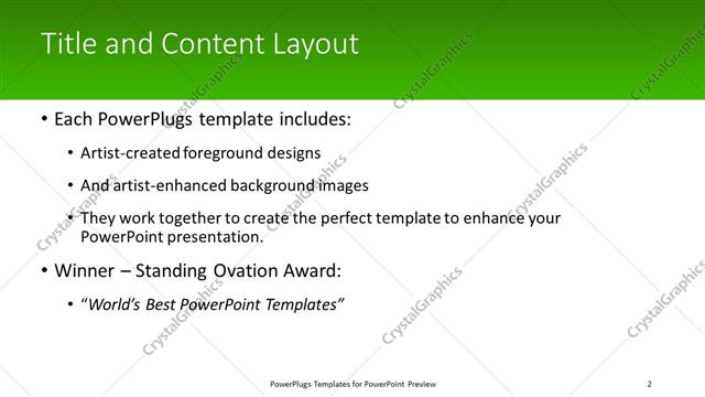 Title and Content presentation slide layout