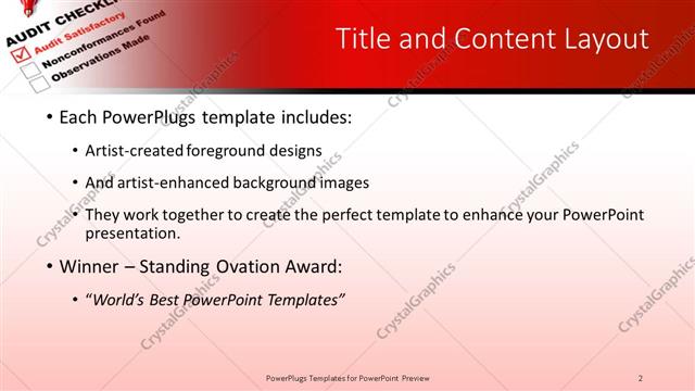Title and Content presentation slide layout
