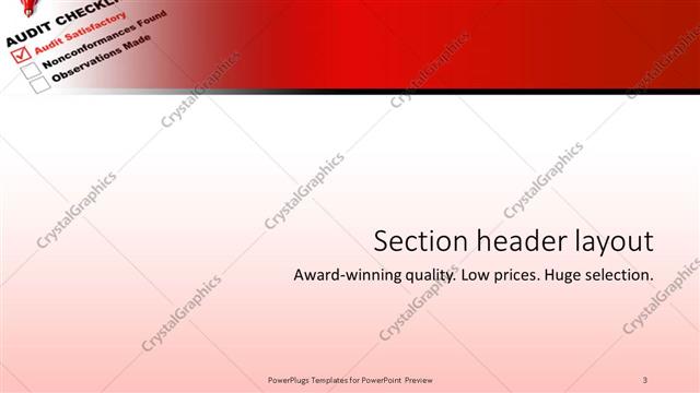 Section Header presentation slide layout