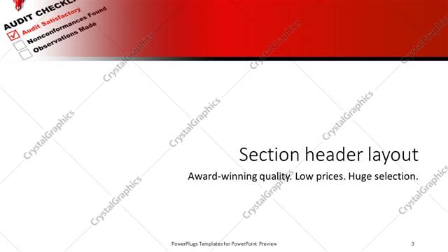 Section Header presentation slide layout