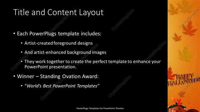 Title and Content presentation slide layout