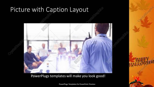 Picture with Caption presentation slide layout
