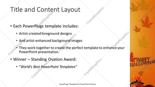 Title and Content presentation slide layout