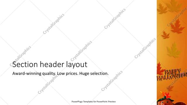 Section Header presentation slide layout