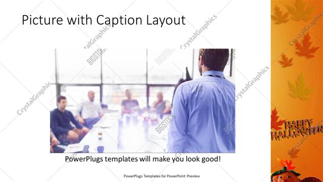 Picture with Caption presentation slide layout