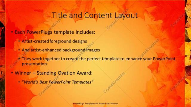 Title and Content presentation slide layout