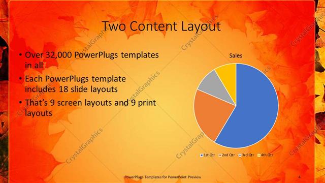 Two Content presentation slide layout