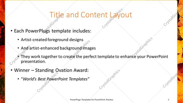Title and Content presentation slide layout