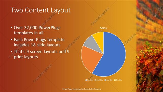 Two Content presentation slide layout