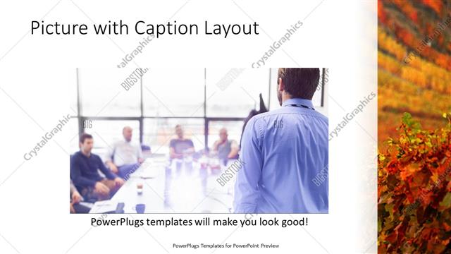 Picture with Caption presentation slide layout